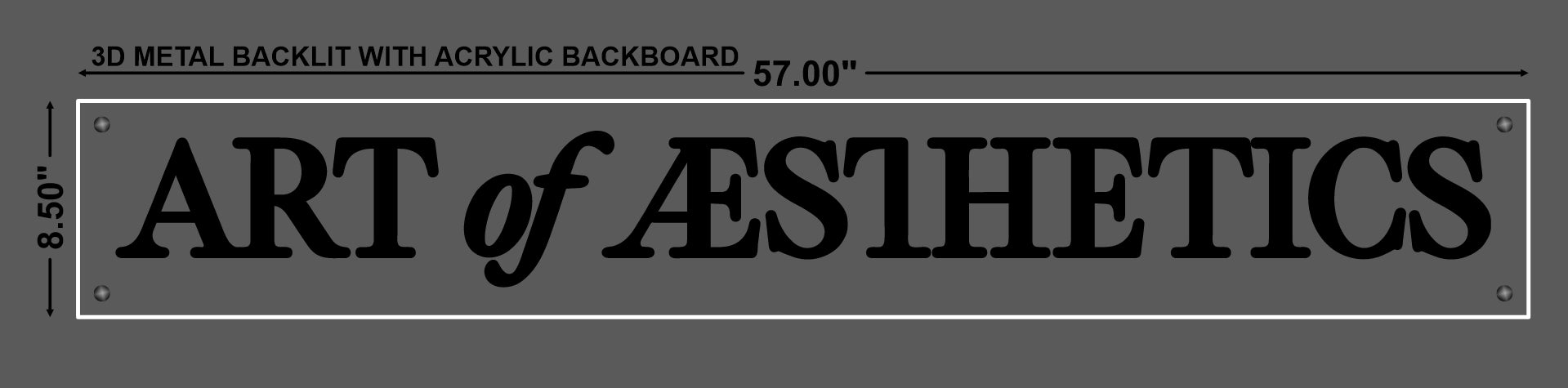 3D metal backlit Sign with Acrylic backboard for Naikia Vereen - Neonsnest.com
