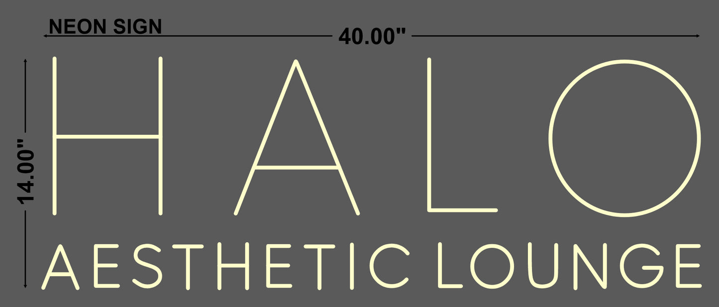 Neon Sign for Halo Aesthetics - Neonsnest.com
