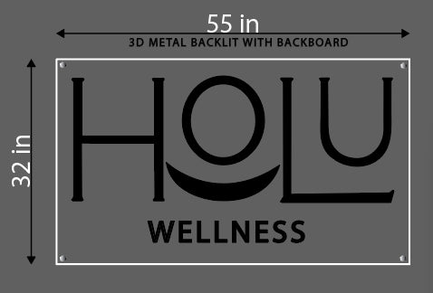 3D Metal Backlit with Acrylic Backboard for Falon - Neonsnest.com